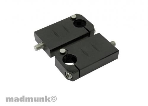 CNC BLACK 75MM ALLOY BAR CLAMPS