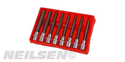 HEX BIT SET - 8PC 1/2DR  EXTRA LONG
