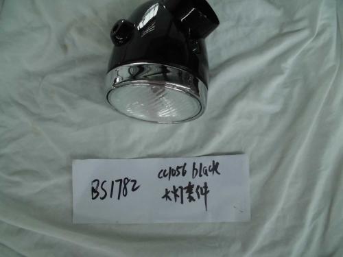 SMALL Z50A STYLE HEADLAMP COMPLETE WITH LEN IN BLACK