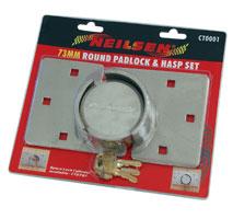 ROUND PADLOCK AND HASP SET