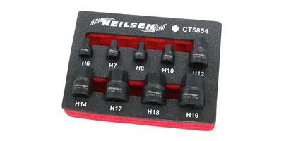 Hex Bit Set - 9pc 1/4 / 3/8in.Dr