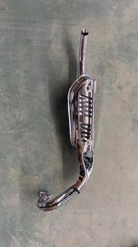 125CC MUNK STANDARD CHROME EXHAUST WITH E MARK