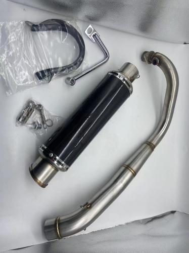 EURO4/5 WITH SENOR HOLE CARBON STYLE STAINLESS STEEL DOWNSWEPT EXHAUST