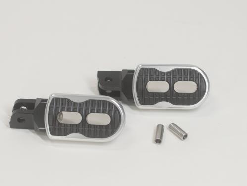 CNC FOOT PEGS FOR MONKEY 125 FROM 2018 TO NOW IN SILVER