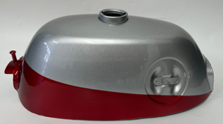 SILVER AND RED Z50 TANK ROUND BADGE MODEL