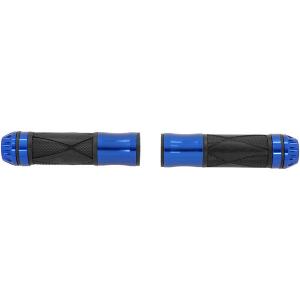 HANDLE BAR GRIPS WITH BLUE ENDS