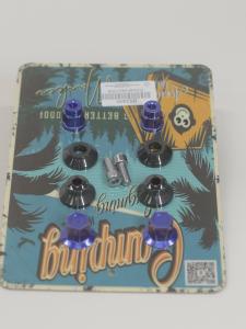 CNC REAR SHOCK ABSORBER UPPER AND LOWER NUTS AND LIFTING NAILS IN BLUE